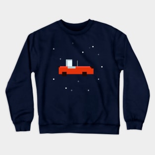 tesla roadster pixel Crewneck Sweatshirt